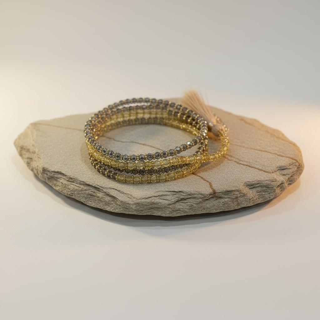 Pristine Companion - Citrine Pyrite Wrap Bracelet