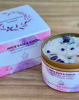 Picki Nicki: White Sage Candle w/ Amethyst, Rose & Clear Quartz Crystals