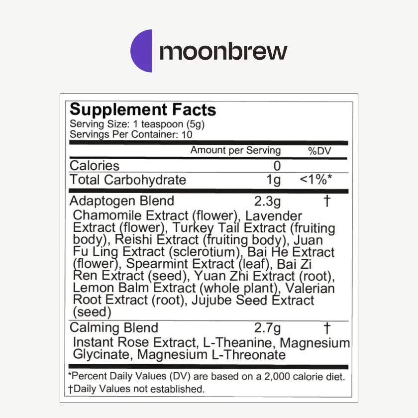 MoonBrew Nighttime Super Food Herbal Supplement for Sleep