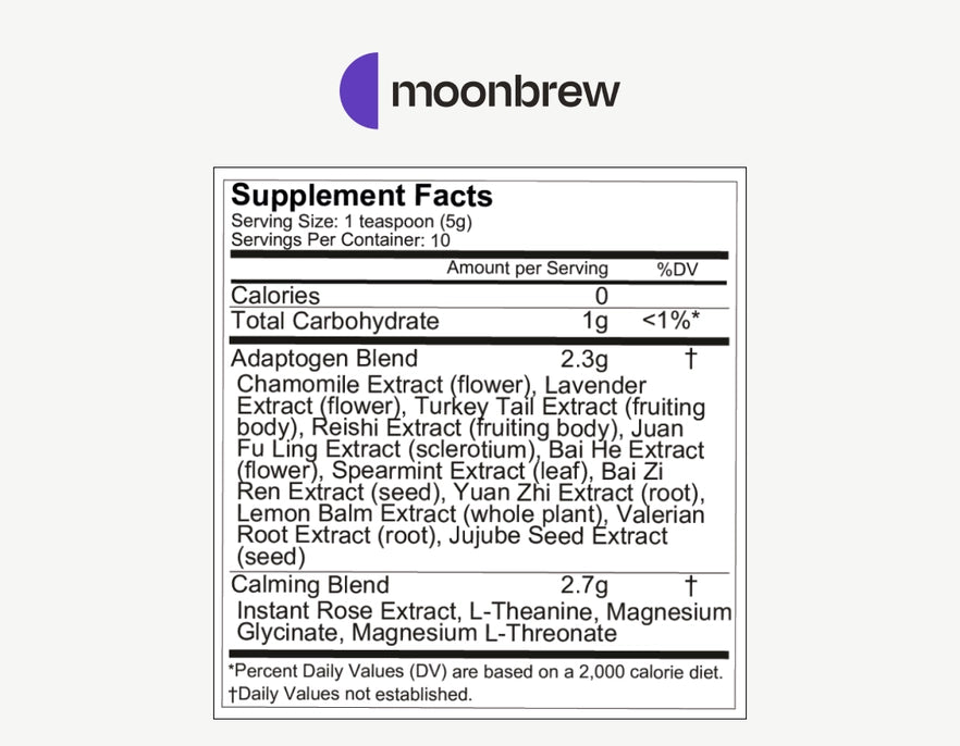 MoonBrew Nighttime Super Food Herbal Supplement for Sleep