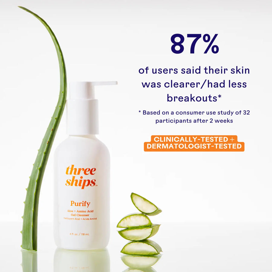 Three Ships: Purify Aloe + Amino Acid Gel Cleanser