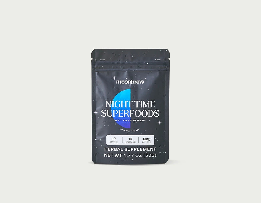 MoonBrew Nighttime Super Food Herbal Supplement for Sleep