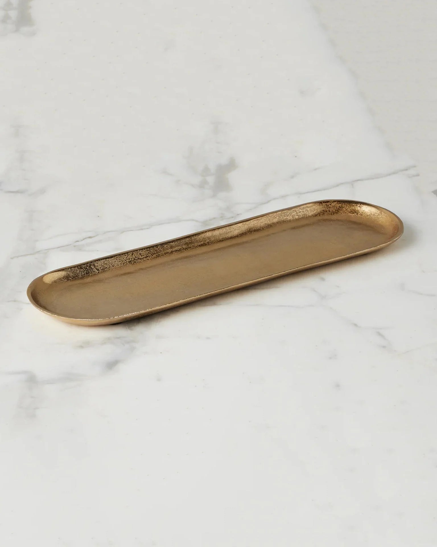 Gold Narrow Metal Tray, Large - Thumbnail 2