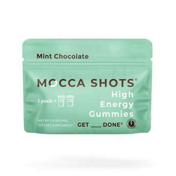 Seattle Gummy Company Mocca Shots High Energy Gummies with Caffeine | 1-Pack Mint Chocolate