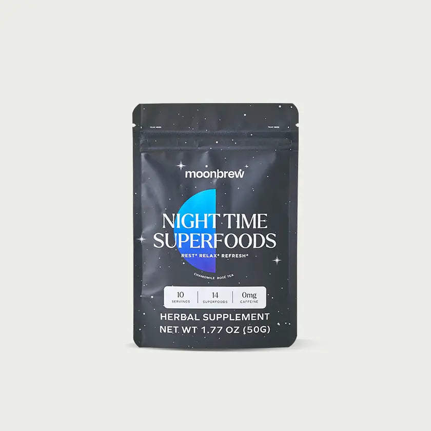 MoonBrew Nighttime Super Food Herbal Supplement for Sleep