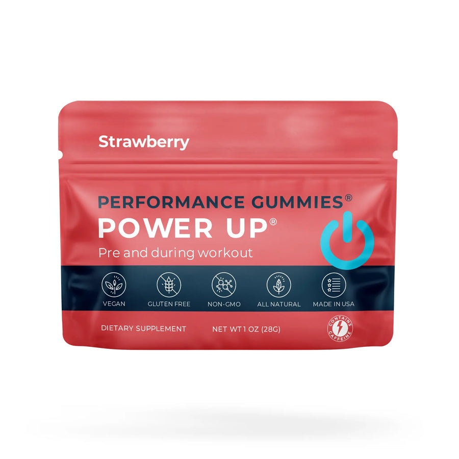 Seattle Gummy Company Pre Workout Gummies & Energy Supplements Power Up Strawberry