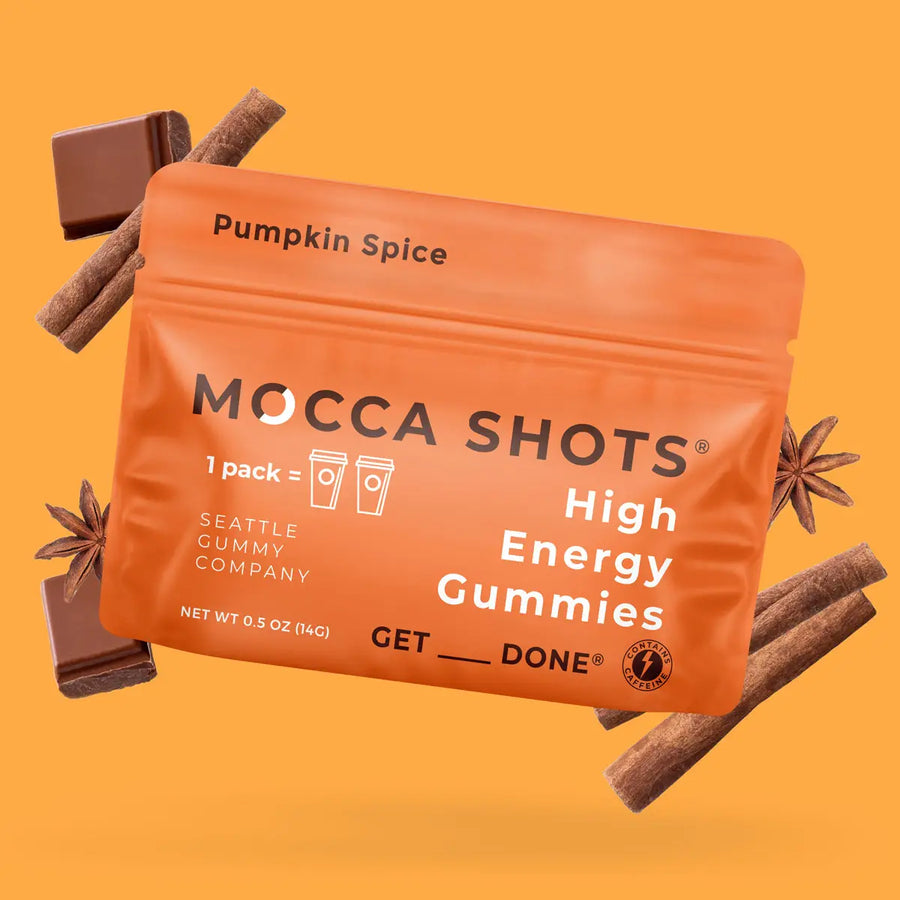 Seattle Gummy Company Mocca Shots High Energy Gummies with Caffeine | 1-Pack