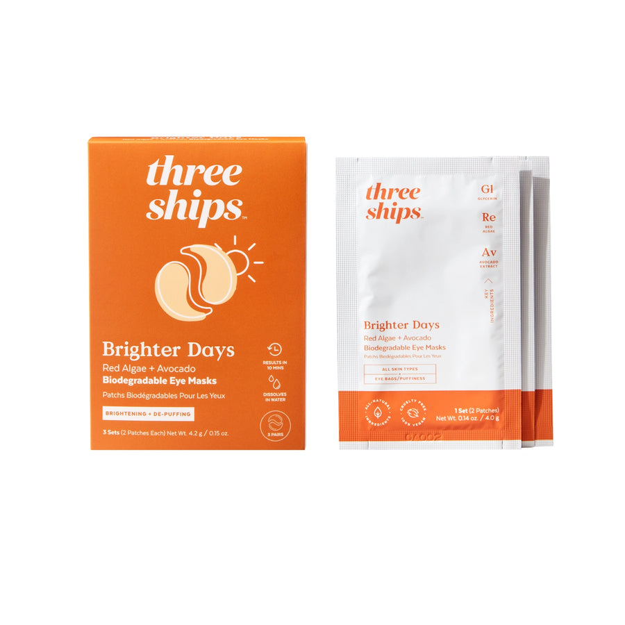 Three Ships: Brighter Days Algae/Avocado Biodegradable Eye Mask