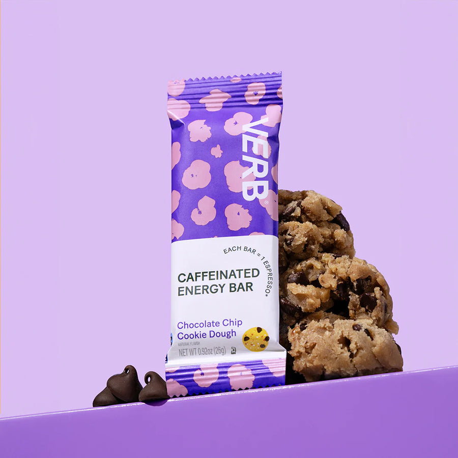 Verb Caffeinated Energy Bars - Chocolate Chip Cookie Dough 4 Pack