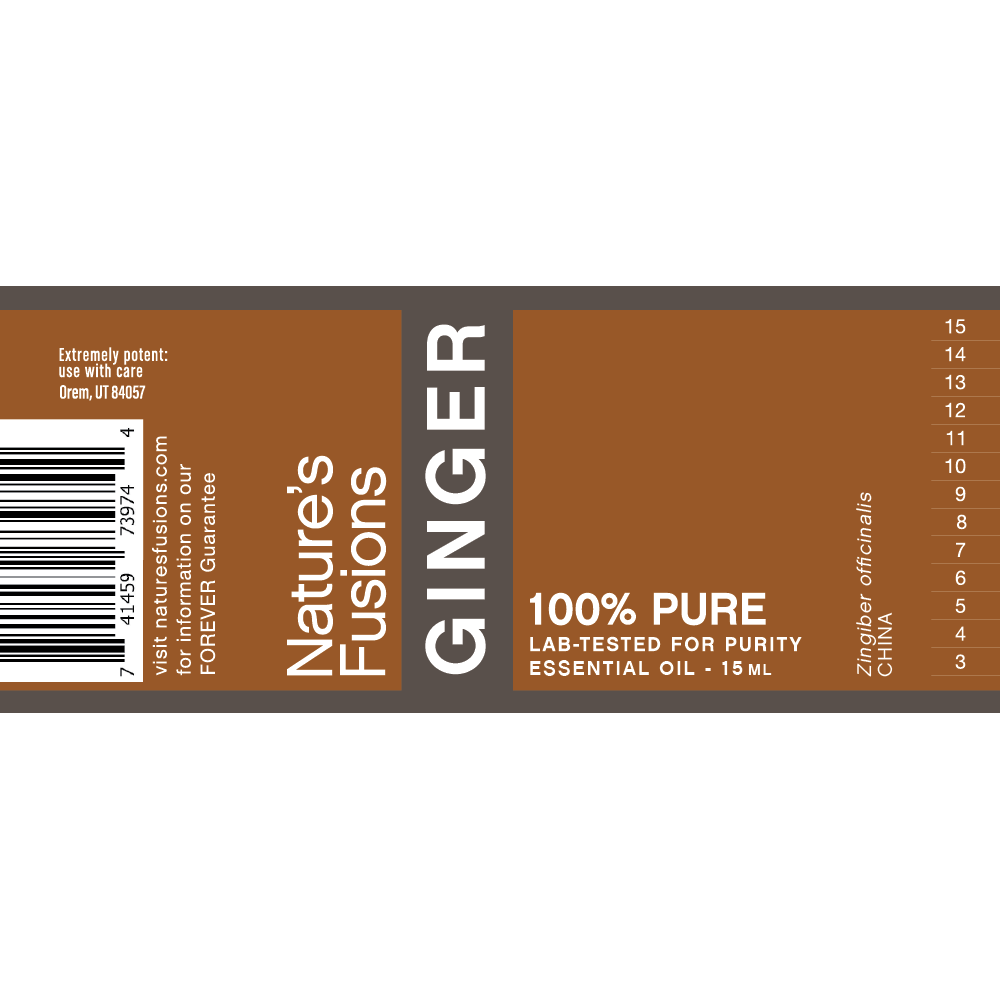 Essential Oil Ginger Label