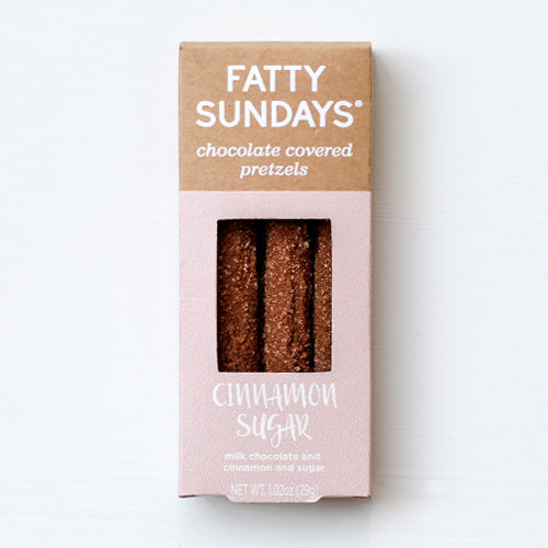 Fatty Sundays  - Cinnamon Sugar Chocolate Covered Pretzels