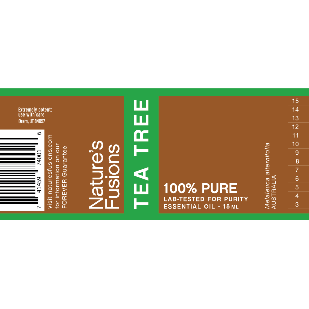 Organic Essential Oil Tea Tree Label