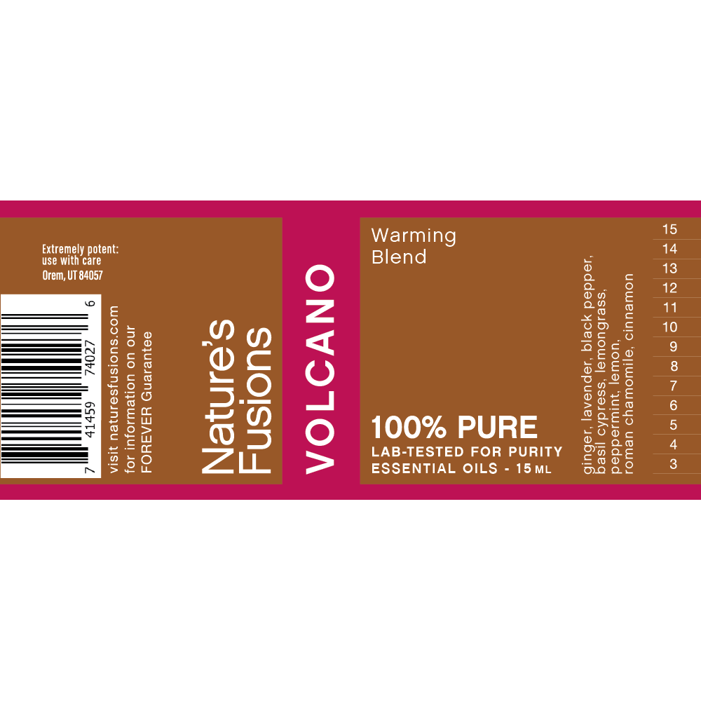 Organic Essential Oil Vertigo Label