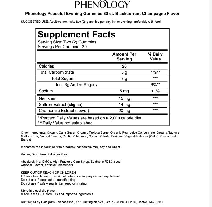 Phenology Elevated Evening Supplement